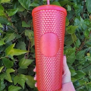 New Starbucks 2019 Hot Pink Studded Cold Tumbler Venti 24 oz
